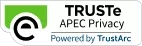 Truste APEC Privacy Powered by TrustArc, a green and white logo with a black border.
