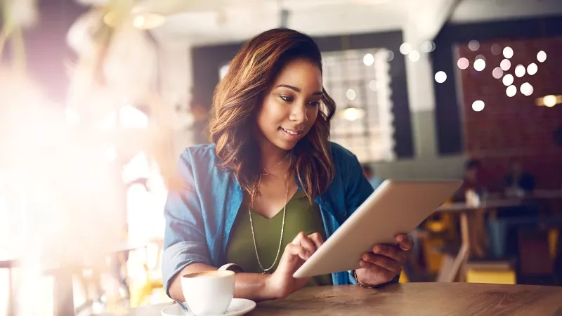 Woman on iPad