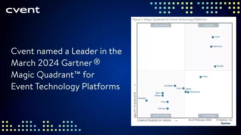 Cvent Named a Leader in the March 2024 Gartner® Magic Quadrant™ for Event Technology Platforms