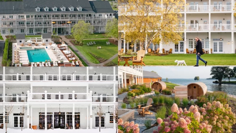 A collage of photos of the Grand Geneva Resort & Spa in Wisconsin.