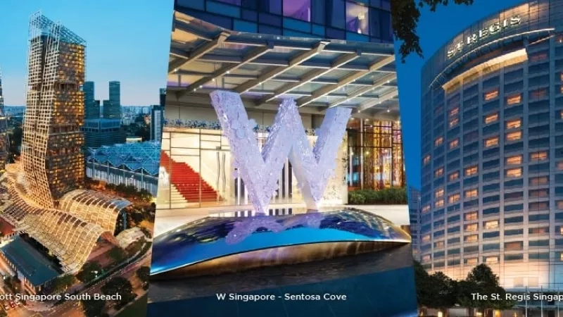 JW Marriott Singapore South Beach, W Singapore - Sentosa Cove, and The St. Regis Singapore.