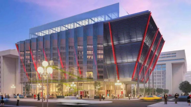 A rendering of the new Convention Center Headquarters Hotel in Washington, D.C.