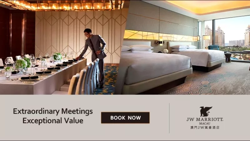 JW Marriott Macau resort offers extraordinary meetings with exceptional value, featuring luxurious accommodations and amenities.