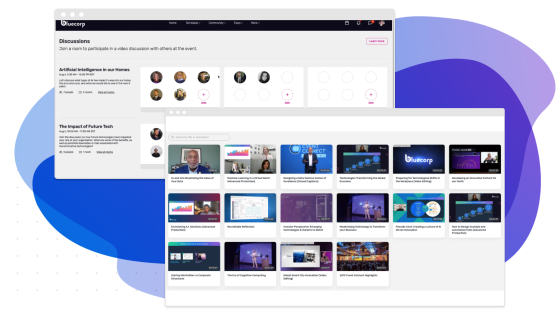 A screenshot of a website showing discussions and videos about the impact of future technology.