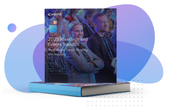The 2025 meeting trends report shows the industry's key trends in an infographic with a dark background.